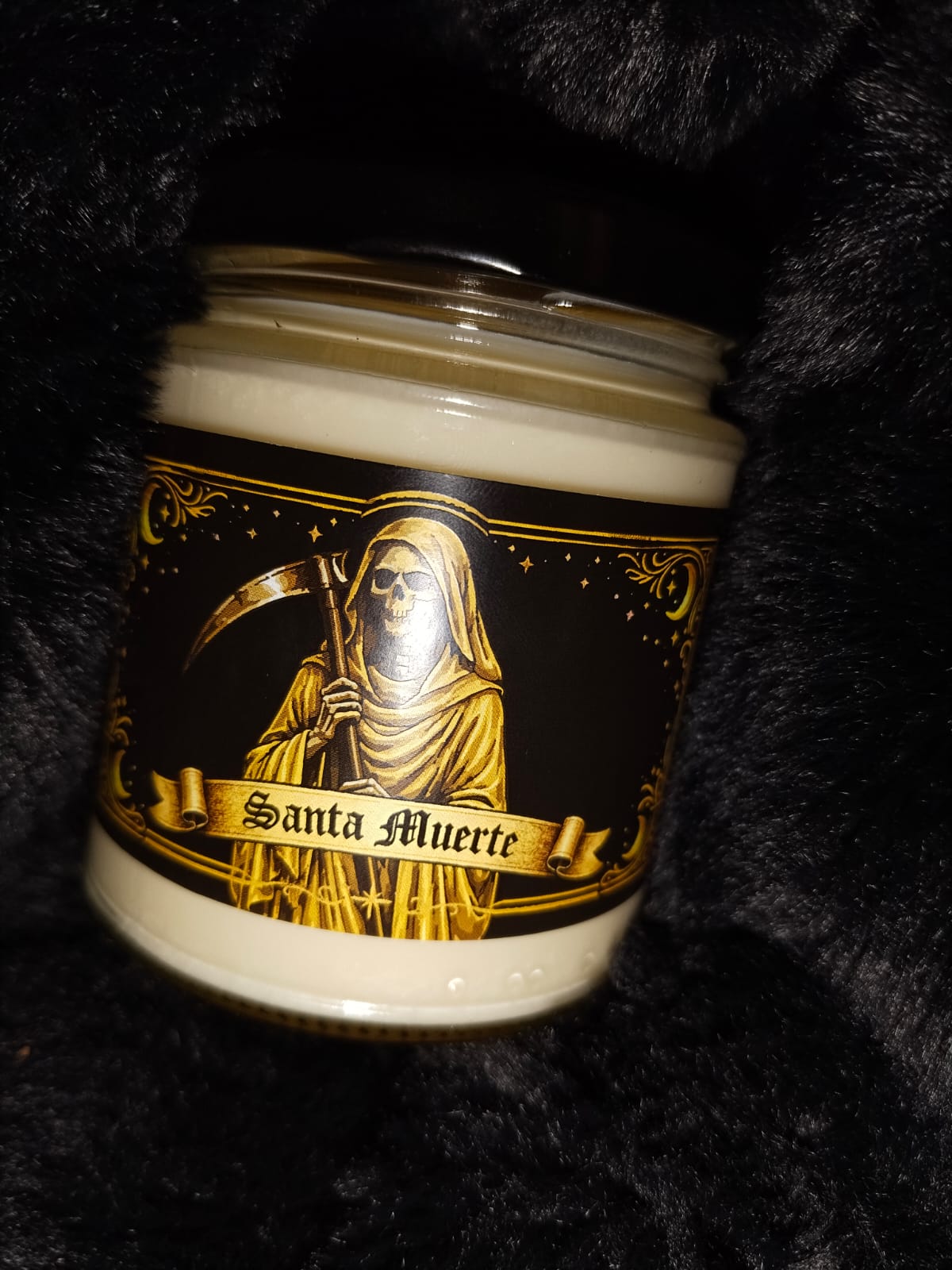 vela ritual SANTA MUERTE DORADA