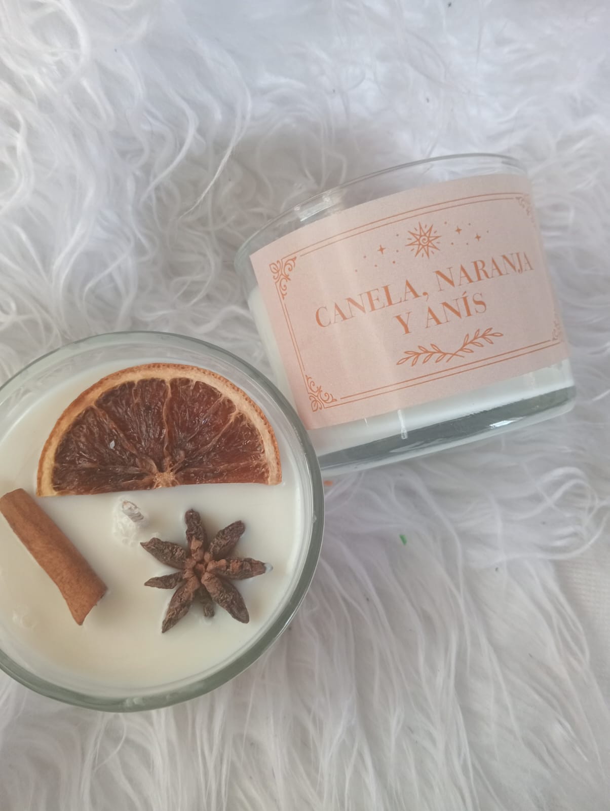 vela aromatica NARANJA,CANELA Y ANIS.