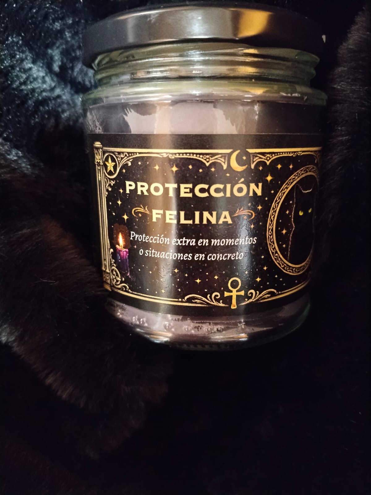 vela ritual PROTECCION FELINA
